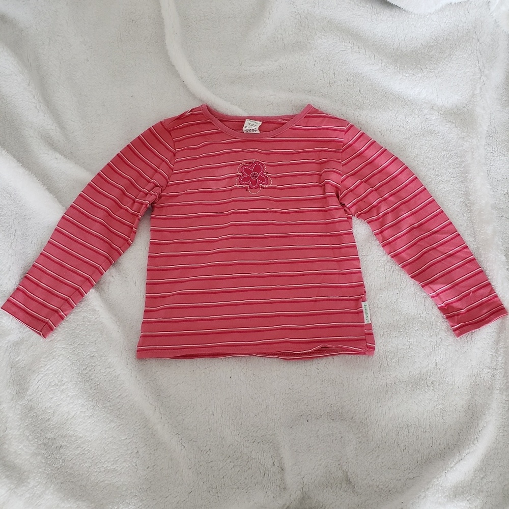 Healthtex Stripe Flower Long Sleeve T-Shirt size 6
